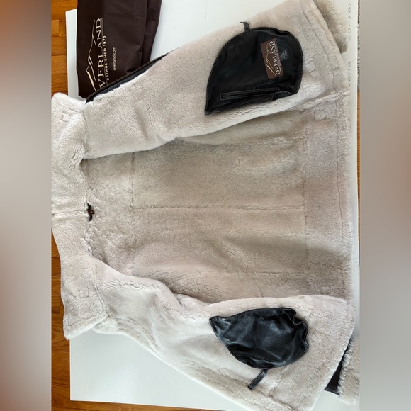 Overland Brown Shearling B-3 Bomber Jacket with genuine Shearling Lining - Picture 4 of 7